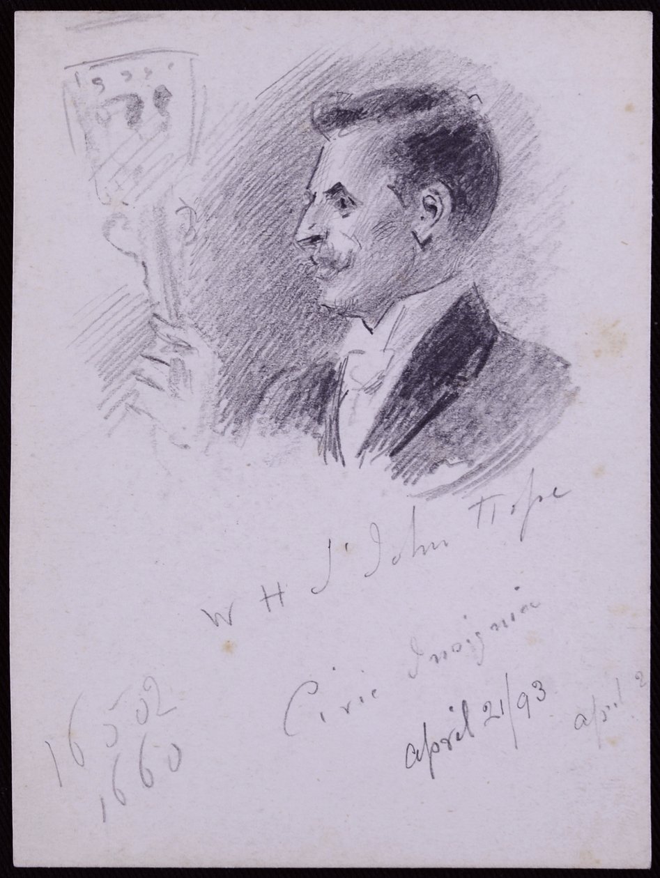Portrét WH St John Hope od Francis Wilfred Lawson