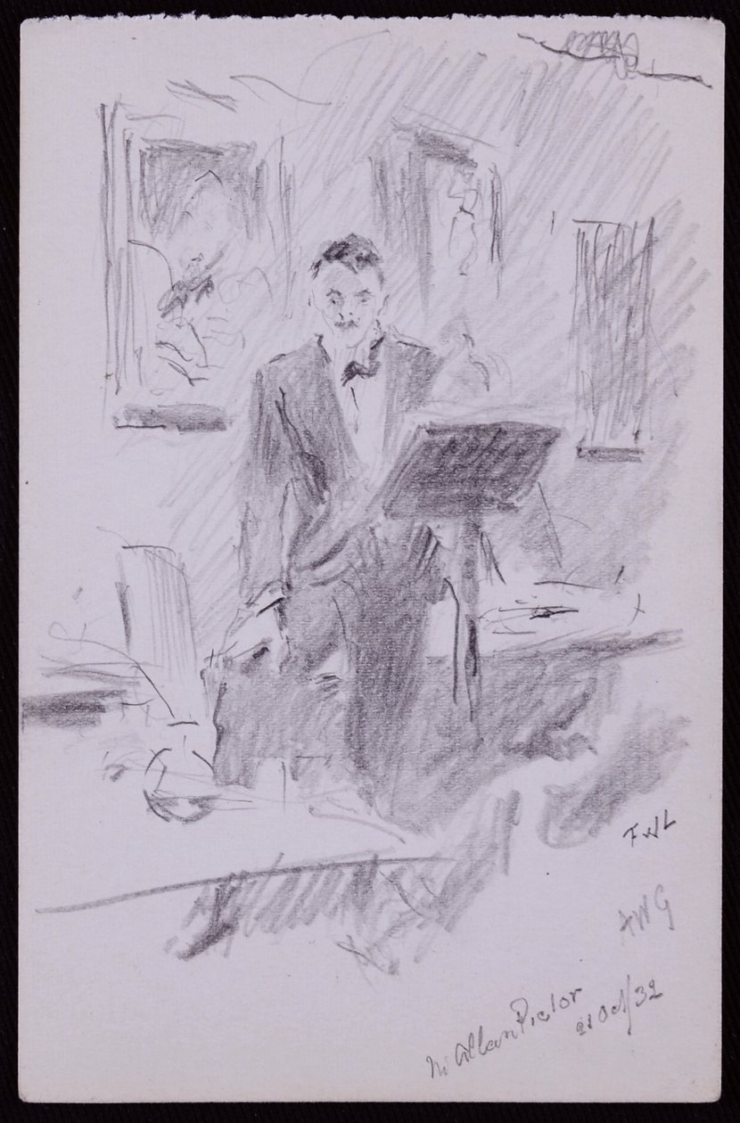 Portrét W Allana Pictora od Francis Wilfred Lawson