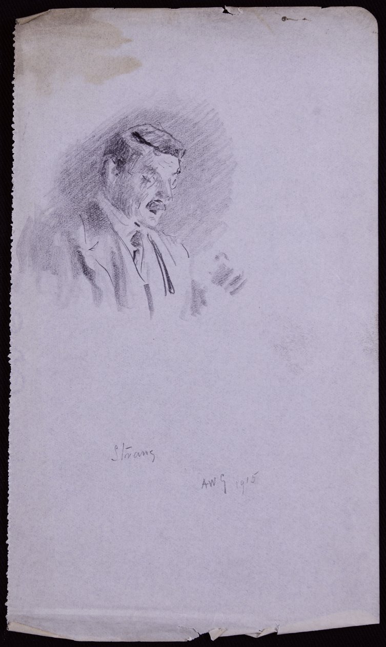 Portrét Williama Stranga od Francis Wilfred Lawson