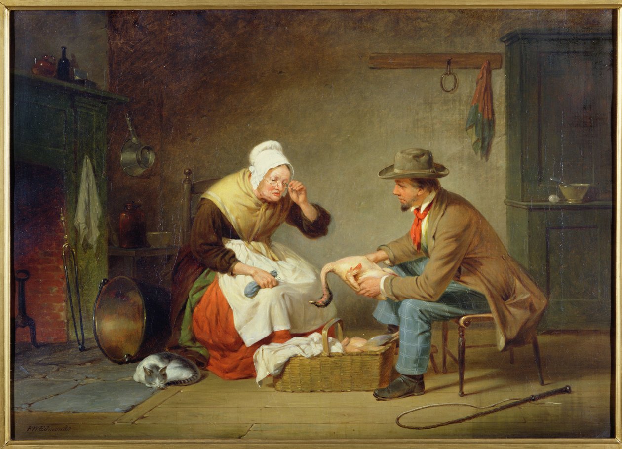 Smlouvání (The Christmas Turkey) c.1858 od Francis William Edmonds