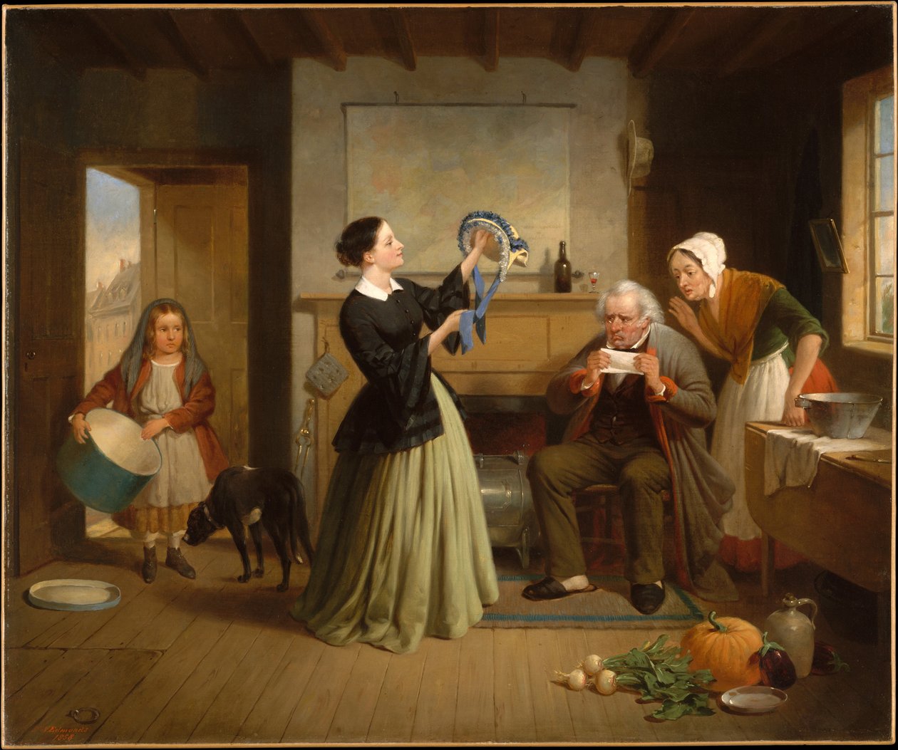 Nový čepec od Francis William Edmonds
