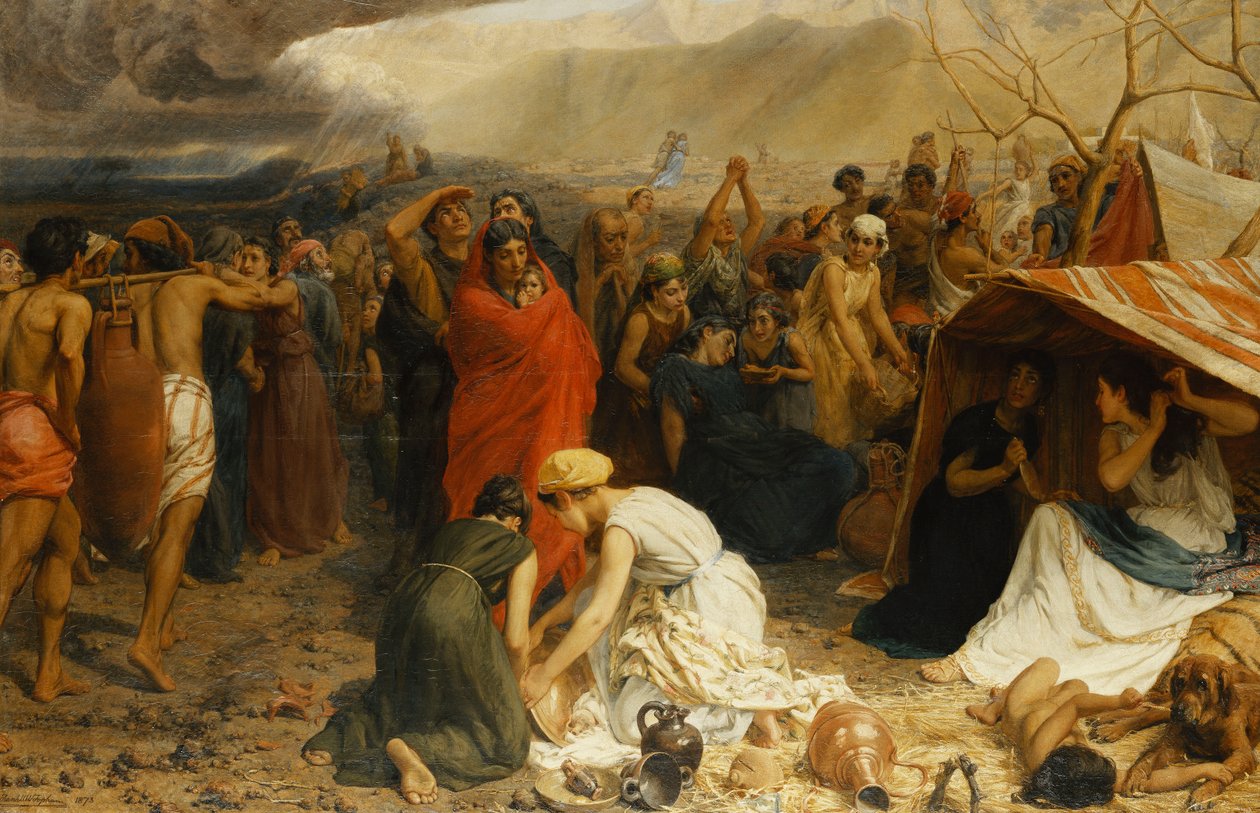 Uprchlíci z Pompejí, AD 79, 1873 od Francis William Topham