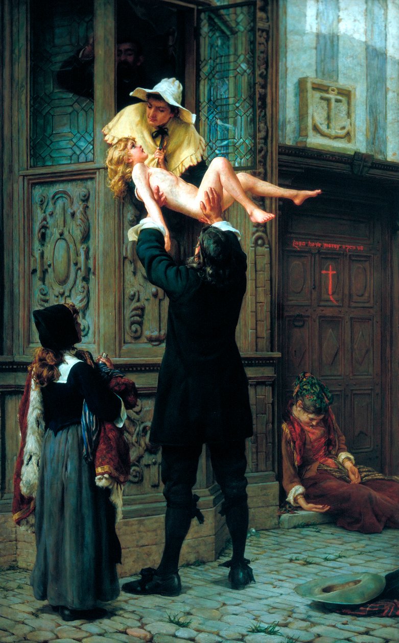 „Zachráněn před morem“, 1898 od Francis William Topham