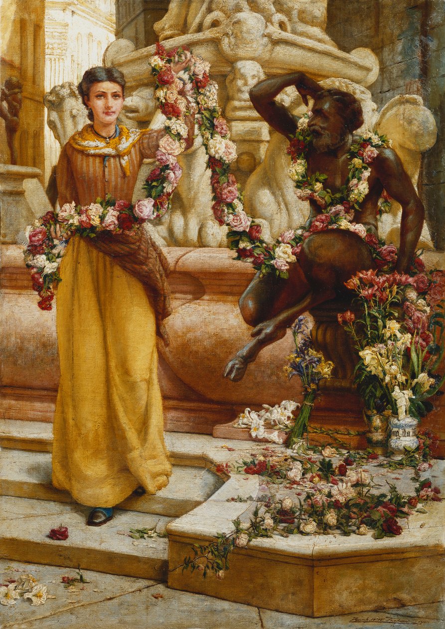 Květinová girlanda, 1900 od Francis William Topham