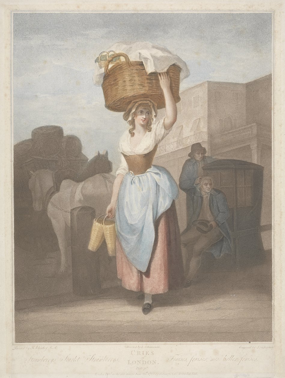 Jahody, sladké jahody, rytý Giovanni Vendramini (1769-1839) 1795 od Francis after Wheatley