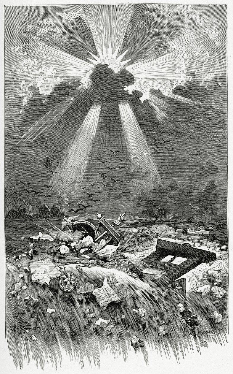 La Débacle - ilustrace z knihy Napoléon le Petit, 19. století (čb. rytina) od Francis and Scott, Henry Fowke
