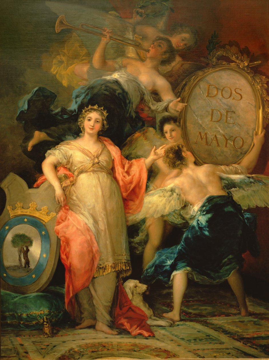 Alegorie města Madrid, 1810 od Francisco de Goya