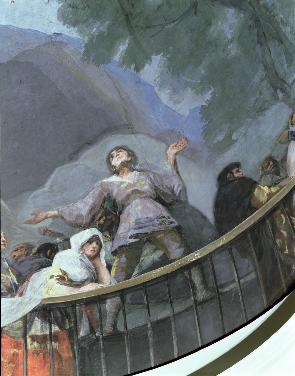 Extatický svědek, detail ze Zázraku sv. Antonína Paduánského, z kopule, 1798 od Francisco de Goya