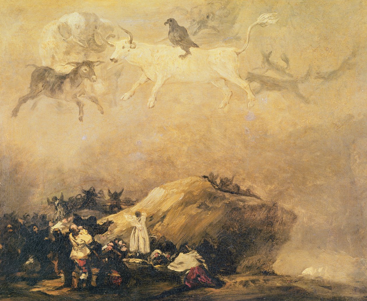 Capriccio Scéna: Zvířata na obloze od Francisco de Goya