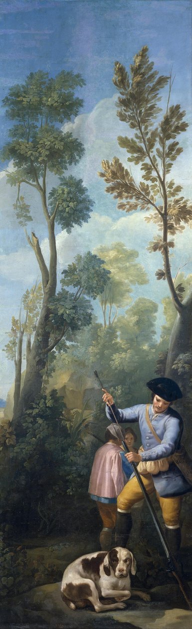 Hunter nabíjející brokovnici od Francisco de Goya