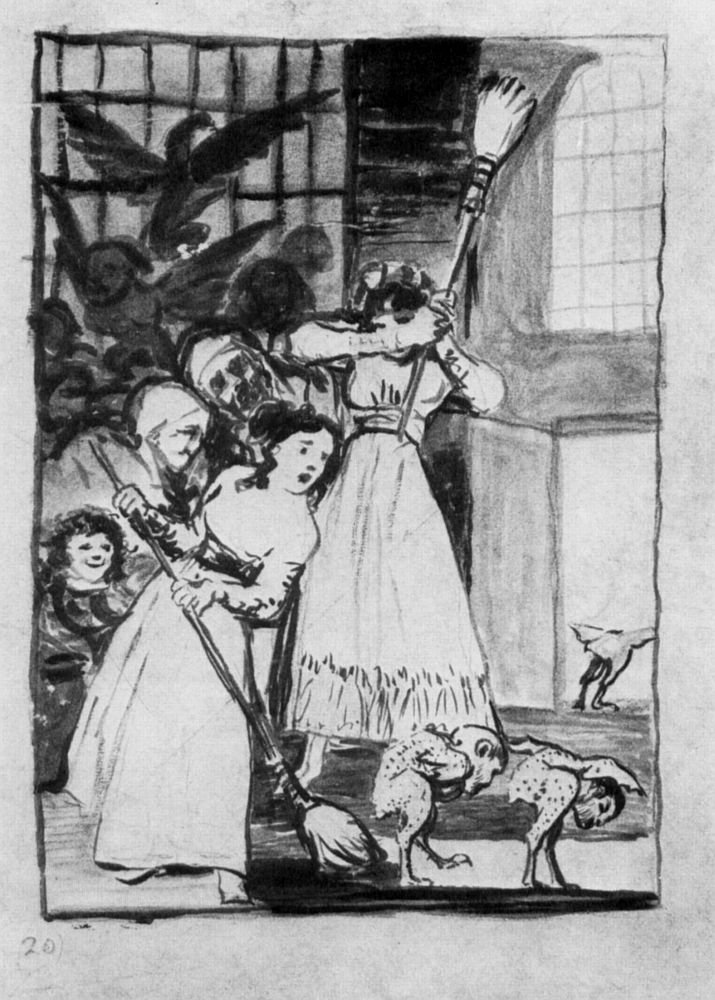 Přípravná kresba 1 Caprice od Francisco de Goya