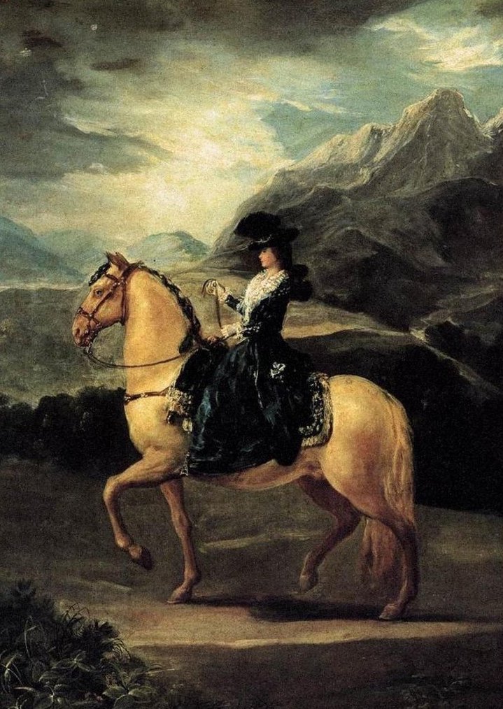 Jezdecký portrét Marie Teresa de Vallabriga od Francisco de Goya
