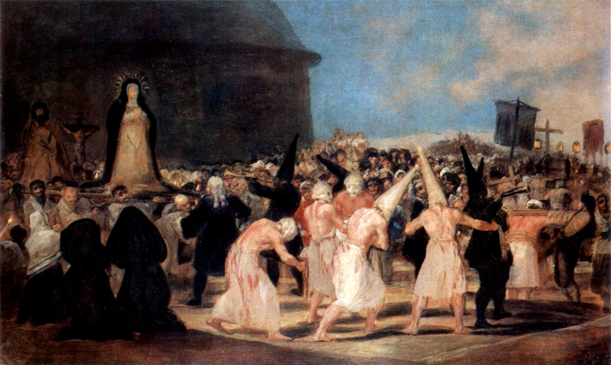 Bičovací procesí od Francisco de Goya