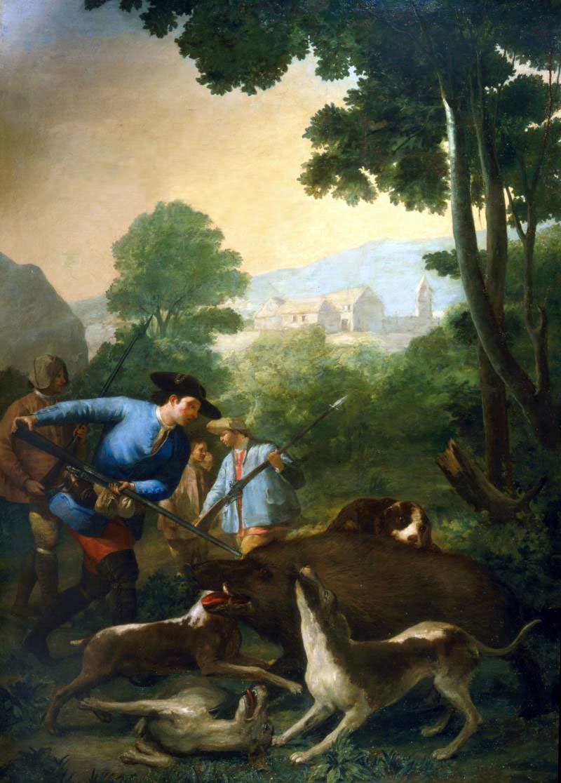 Lov na divočáky od Francisco de Goya
