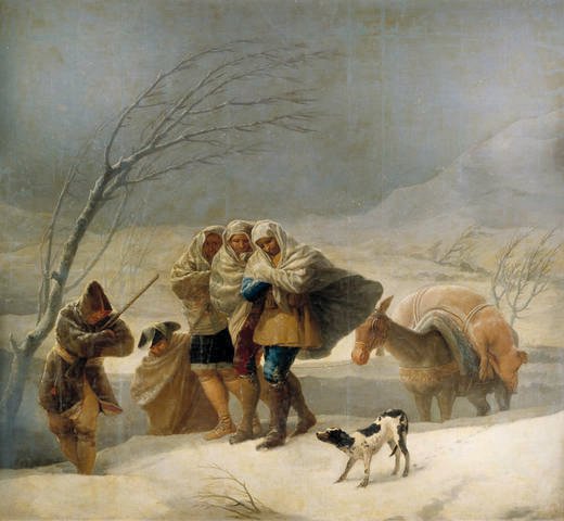 Sněžení od Francisco de Goya