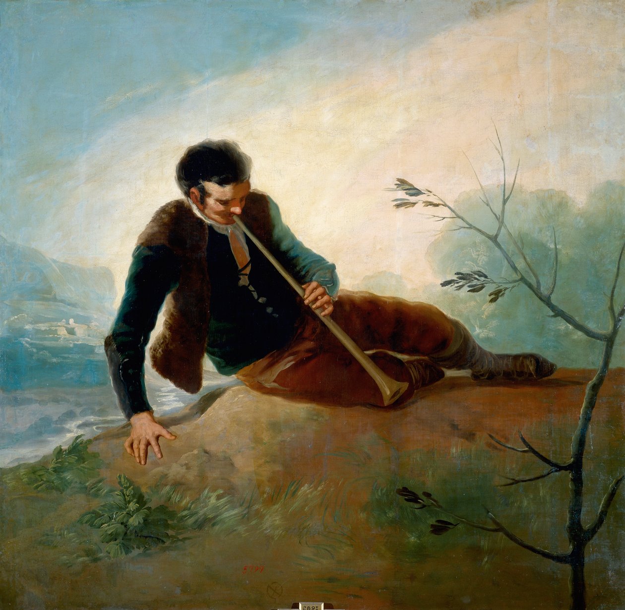 Ovčák hrající na dulzainu od Francisco de Goya