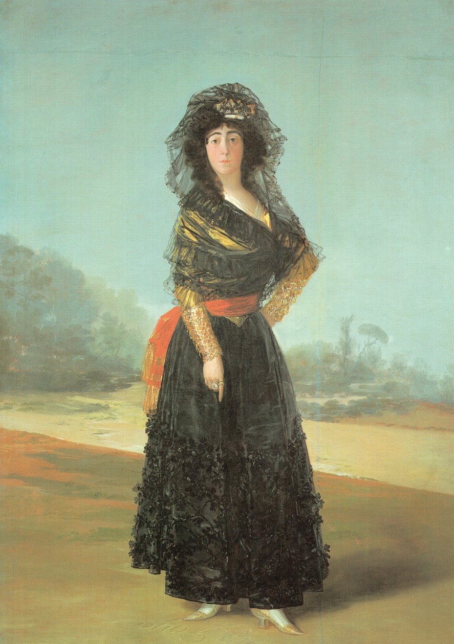 Portrét vévodkyně z Alby od Francisco de Goya