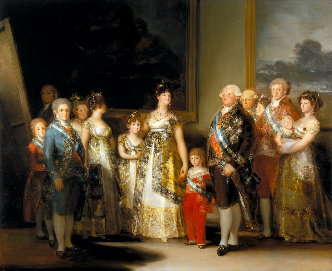 Portrét rodiny Karla IV od Francisco de Goya