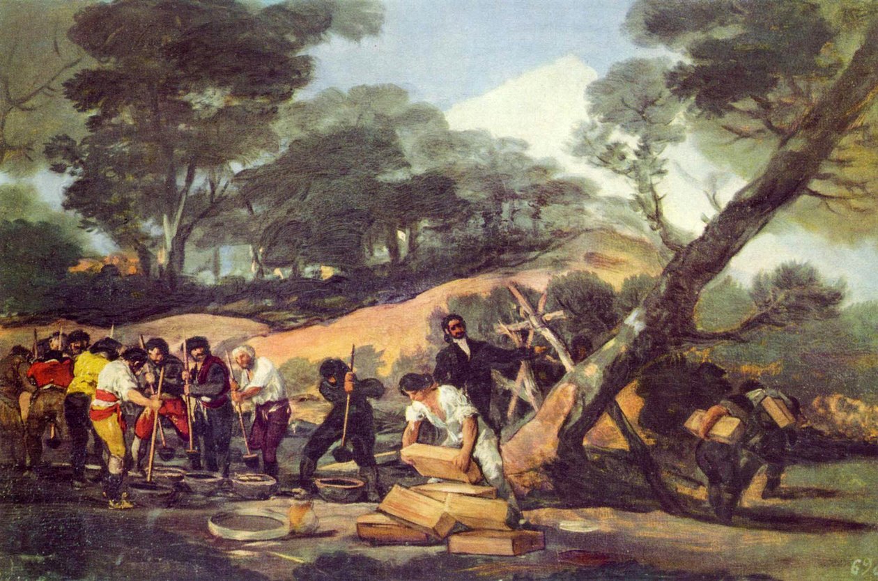 Výroba prášku v Sierra de Tardienta od Francisco de Goya
