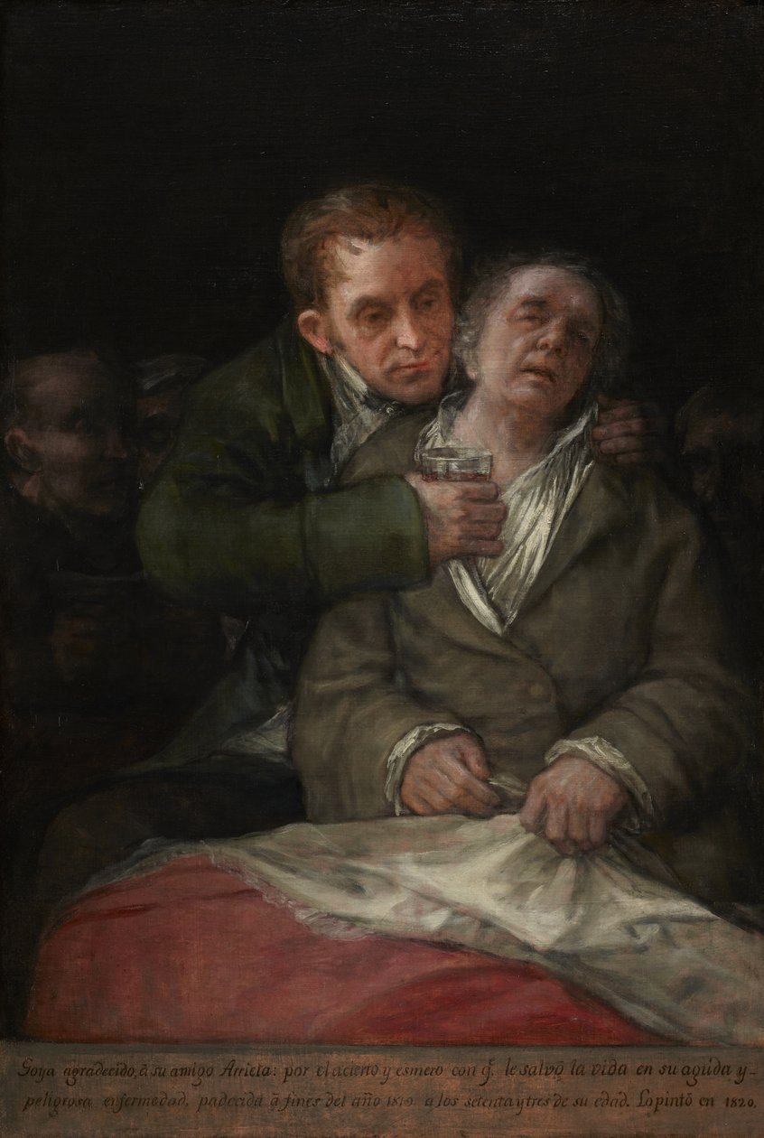 Autoportrét s Dr. Arrietou, 1820 od Francisco de Goya