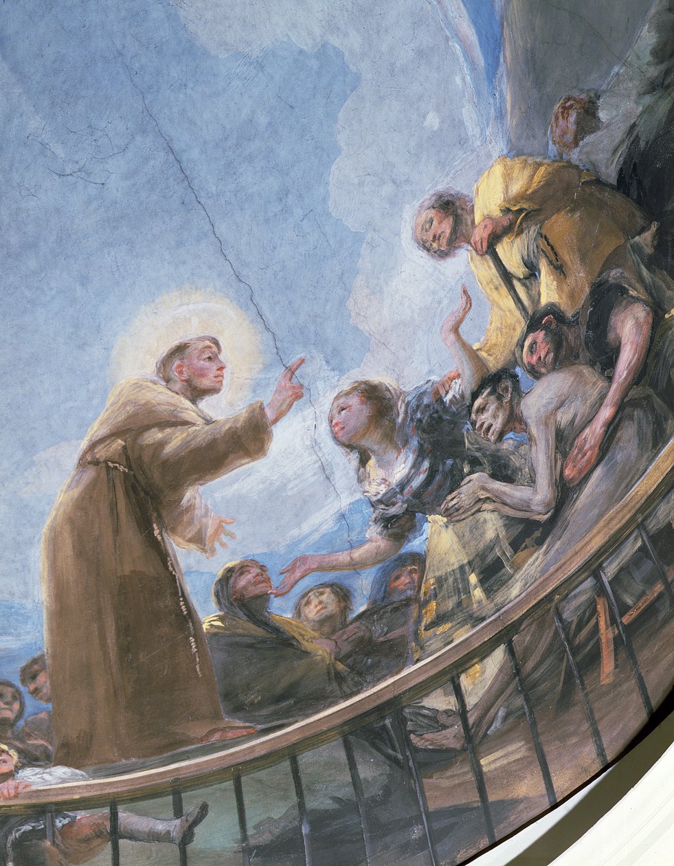 Kázání sv. Antonína, detail ze Zázraku sv. Antonína Paduánského, z kopule, 1798 od Francisco de Goya