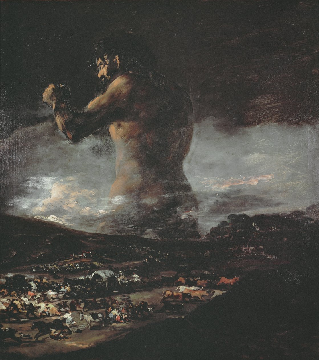 Kolos, kolem roku 1808 od Francisco de Goya