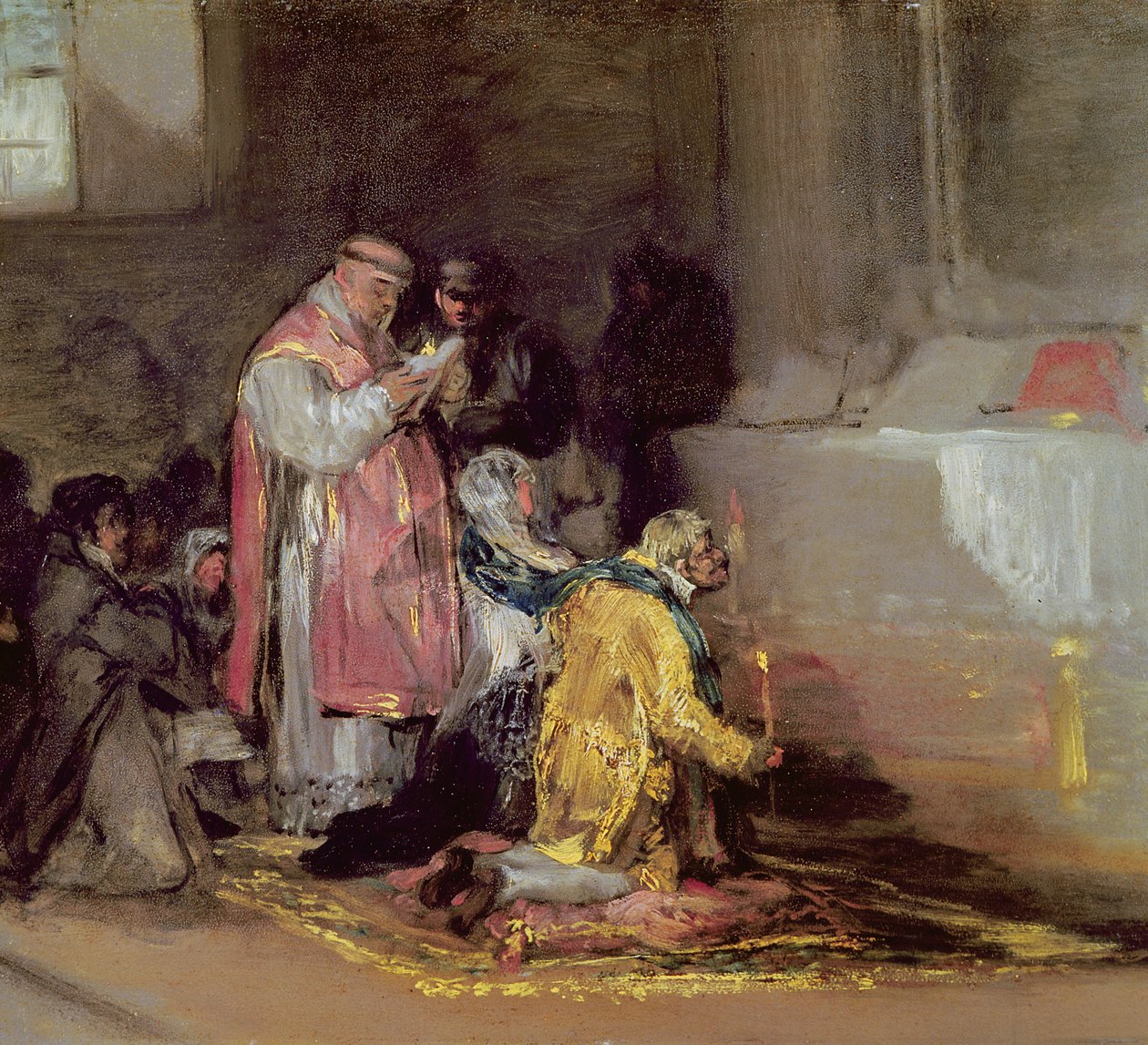 Špatně se hodící manželství, cca 1819 od Francisco de Goya