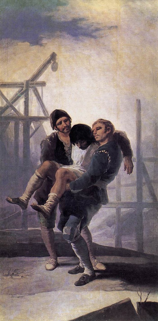 Zraněný zednář od Francisco de Goya