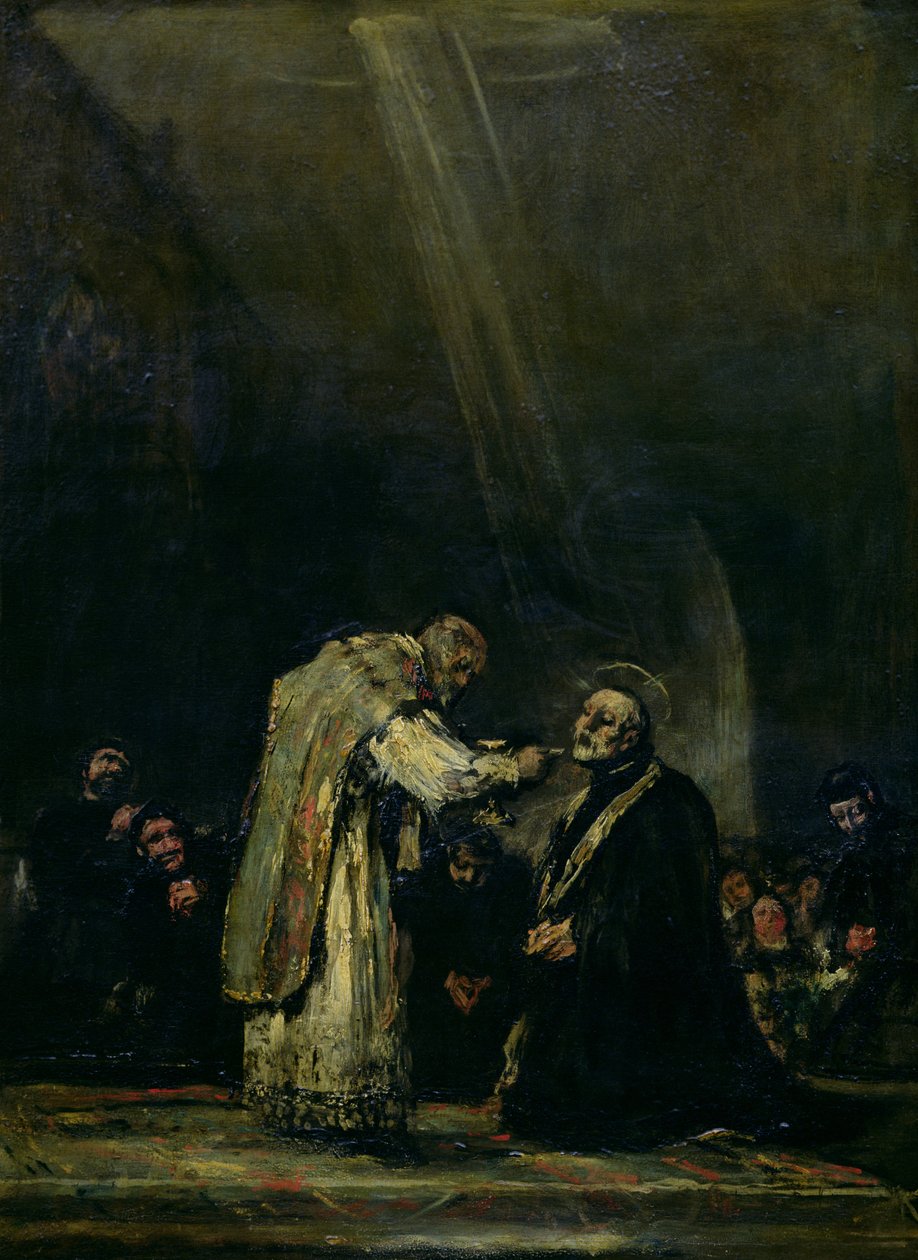 Poslední přijímání sv. Josefa Calasanze (1556-1648) kolem roku 1819 od Francisco de Goya