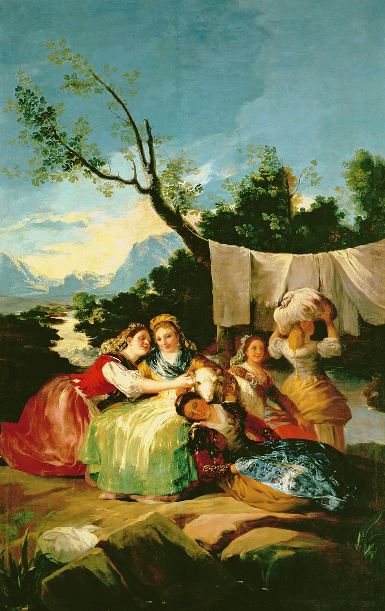 The Washerwomen, před rokem 1780 od Francisco de Goya
