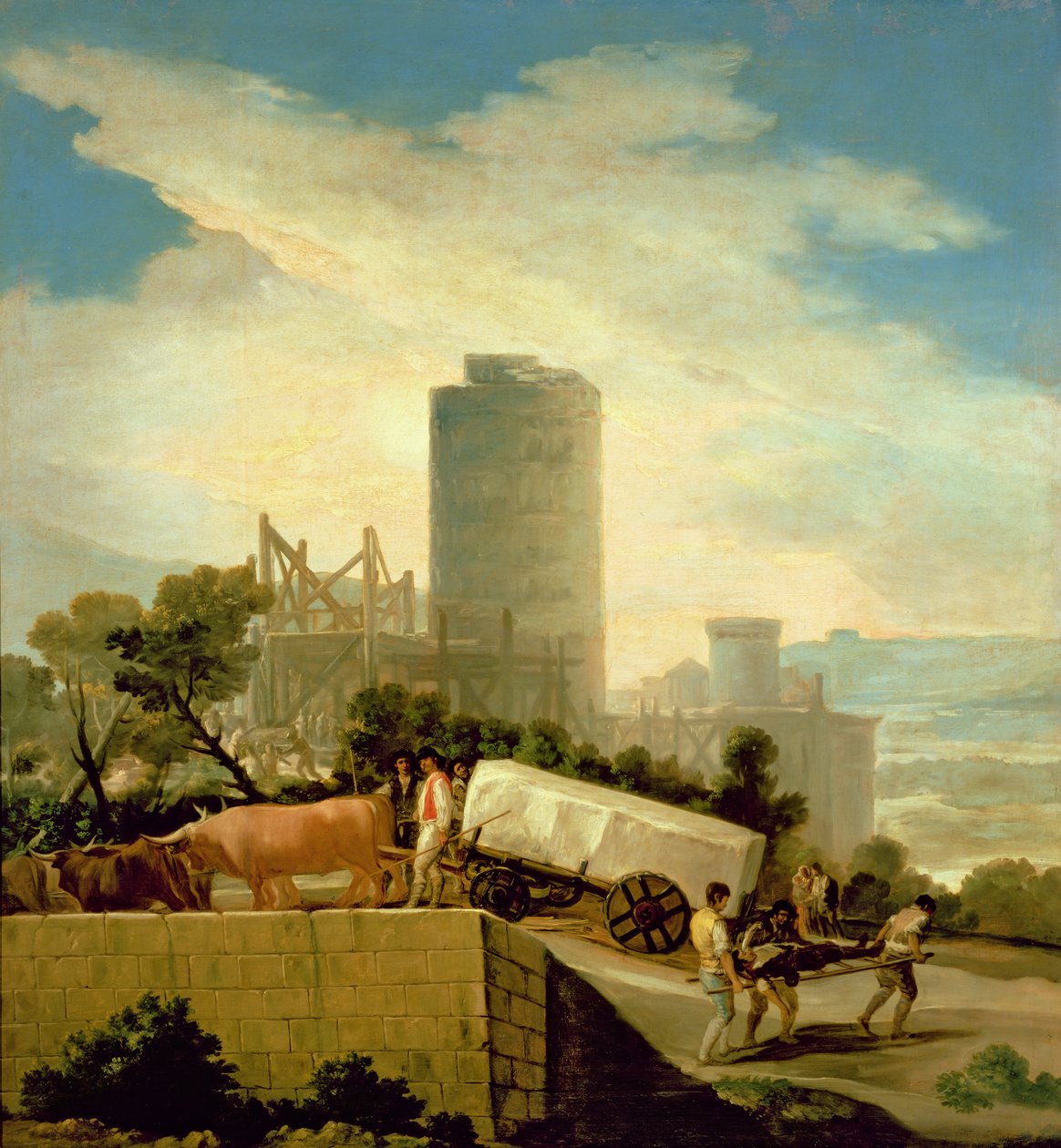 Přeprava kamenného bloku, 1786-87 od Francisco de Goya
