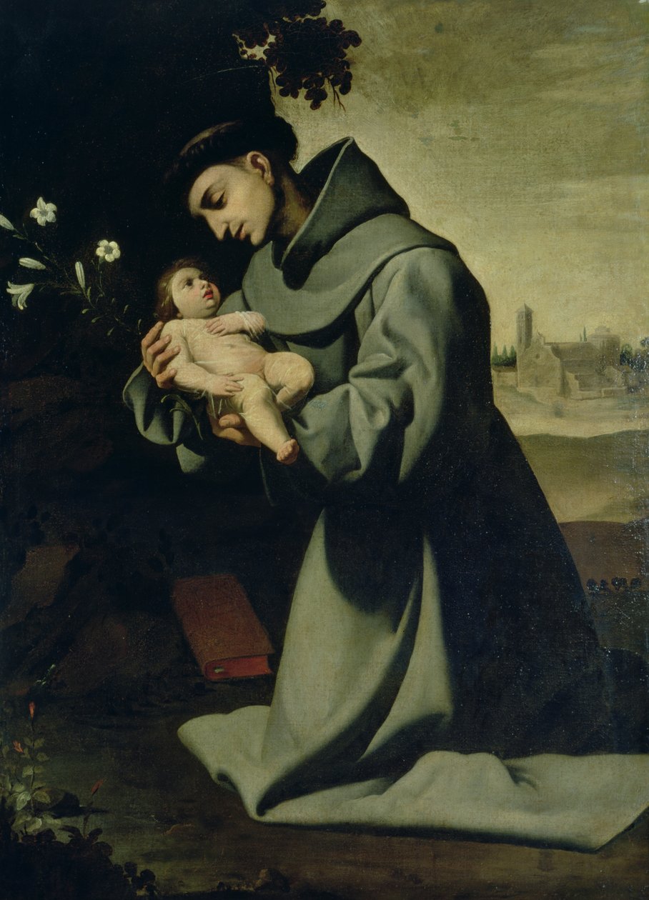 Svatý Antonín Paduánský od Francisco de Zurbaran