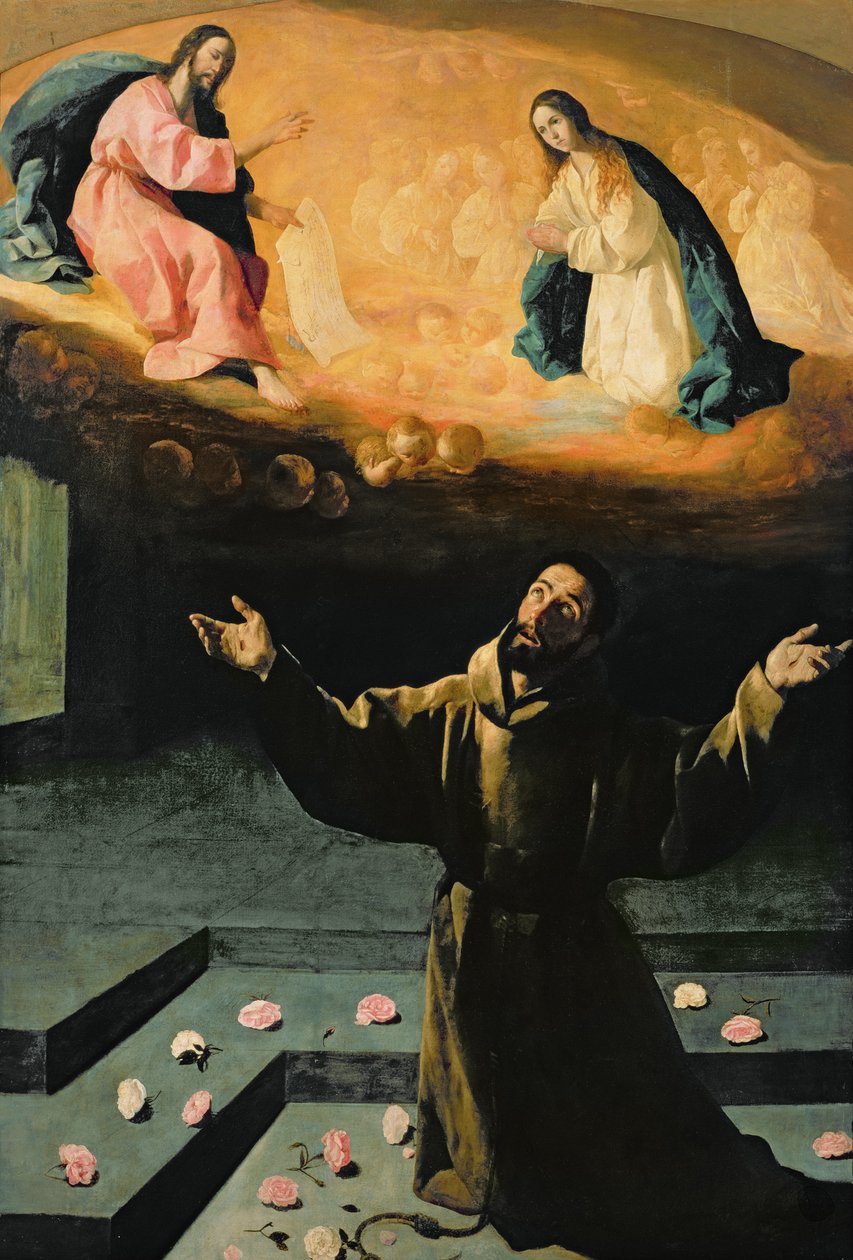 Svatý František z Assisi aneb Zázrak růží, 1630 od Francisco de Zurbaran