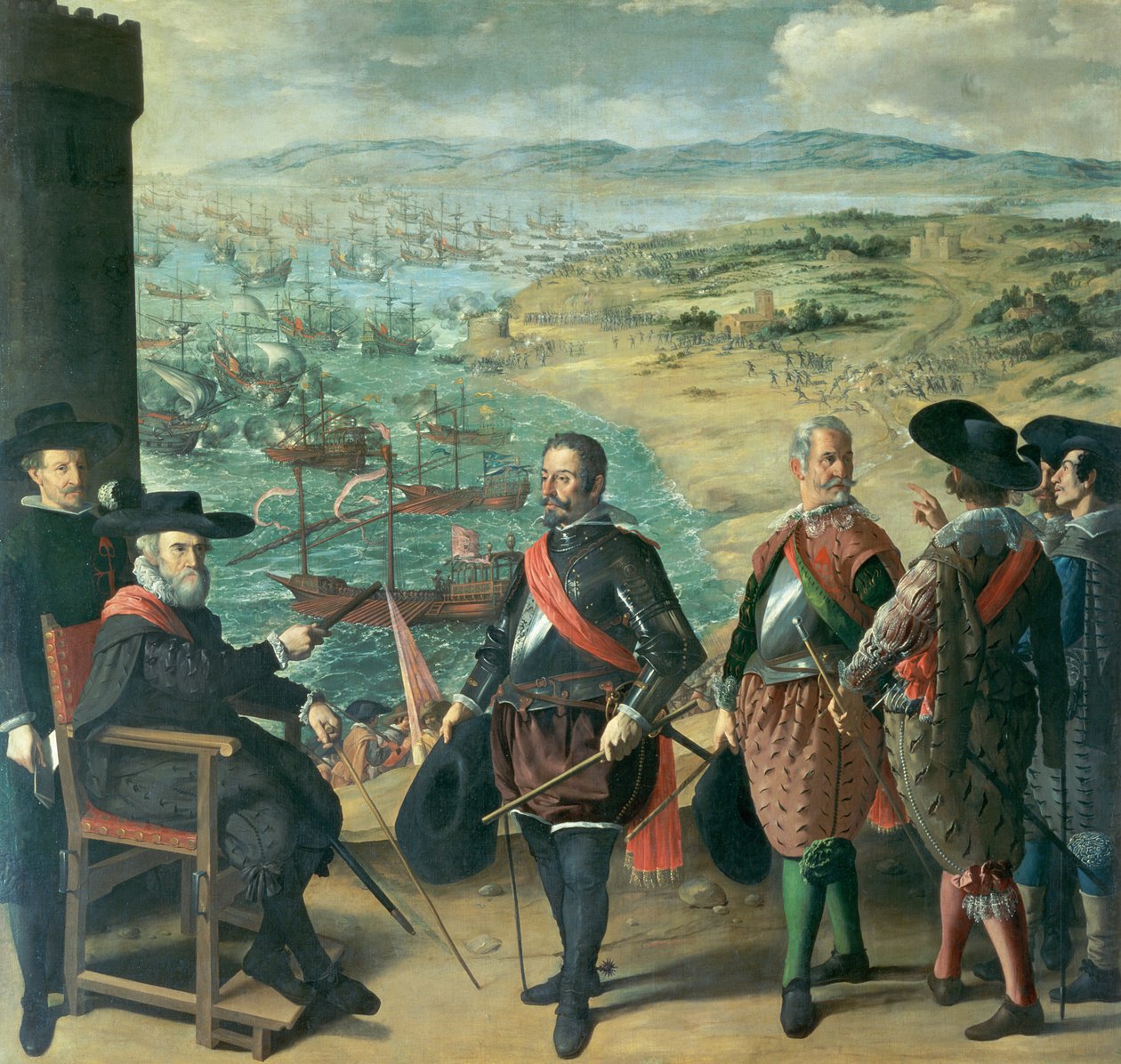Obrana Cádizu proti Angličanům, 1634 od Francisco de Zurbaran