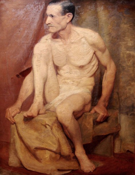 Nu masculino sentadoNude sedící muž od Francisco Bayardo
