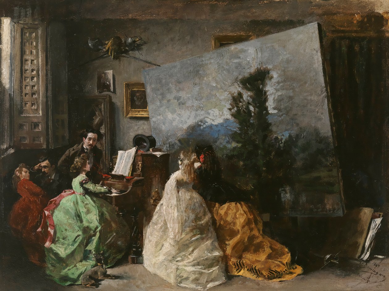  Interiér ateliéru Munoze Degraina ve Valencii od Francisco Domingo Marqués