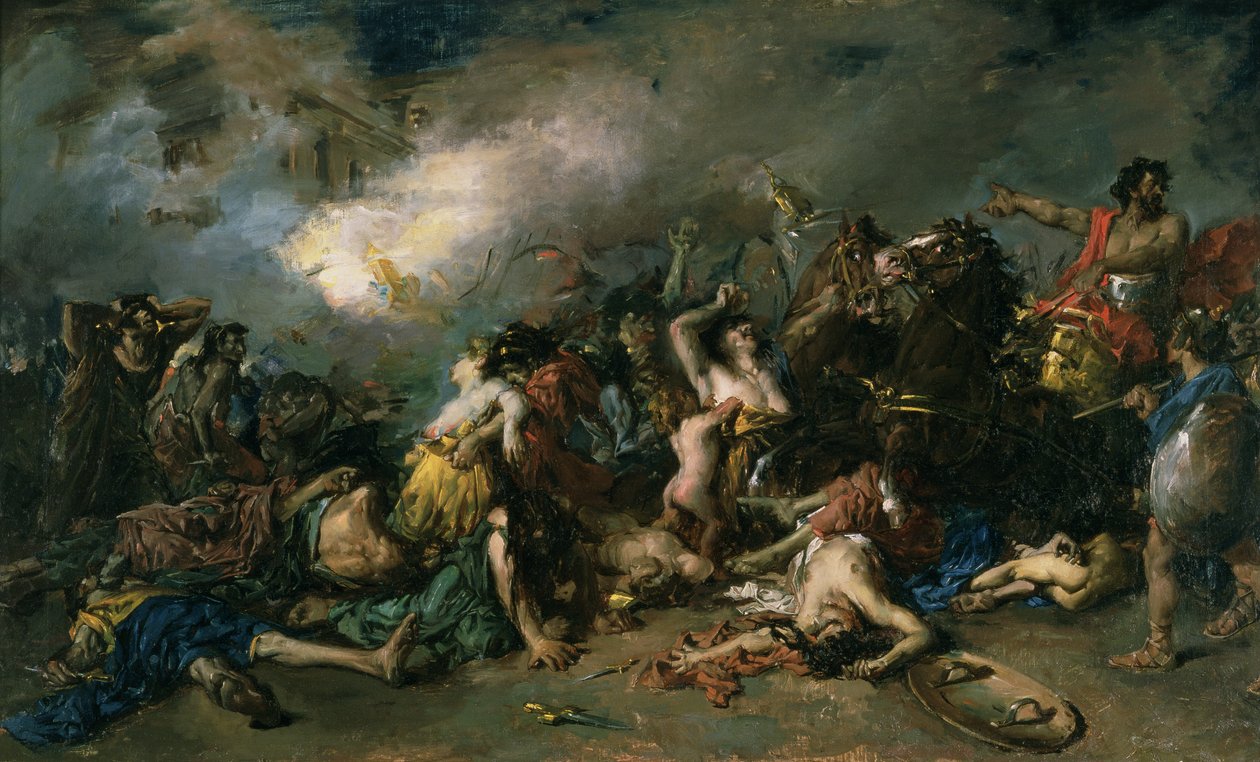 Poslední den Sagunto v roce 219 př.nl, 1869 od Francisco Domingo Marqués