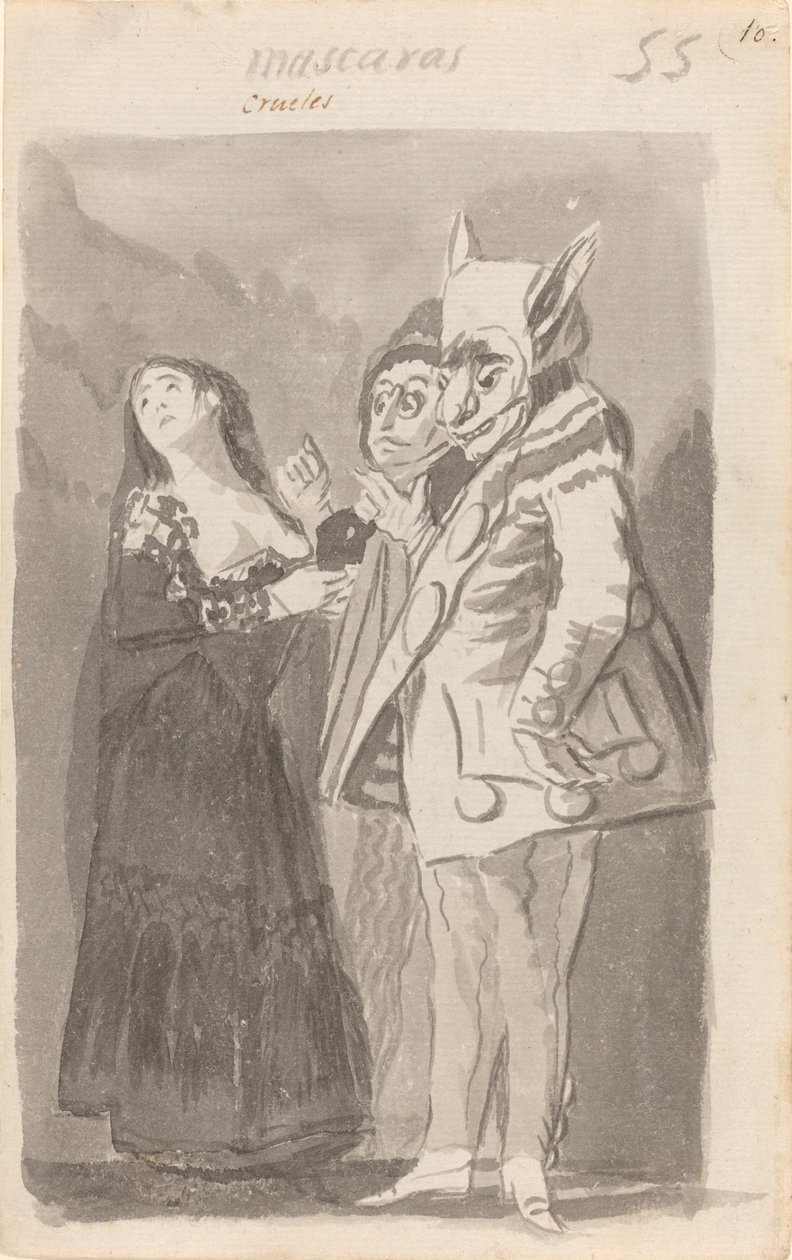 Mascaras crueles (Kruté masky) od Francisco de Goya