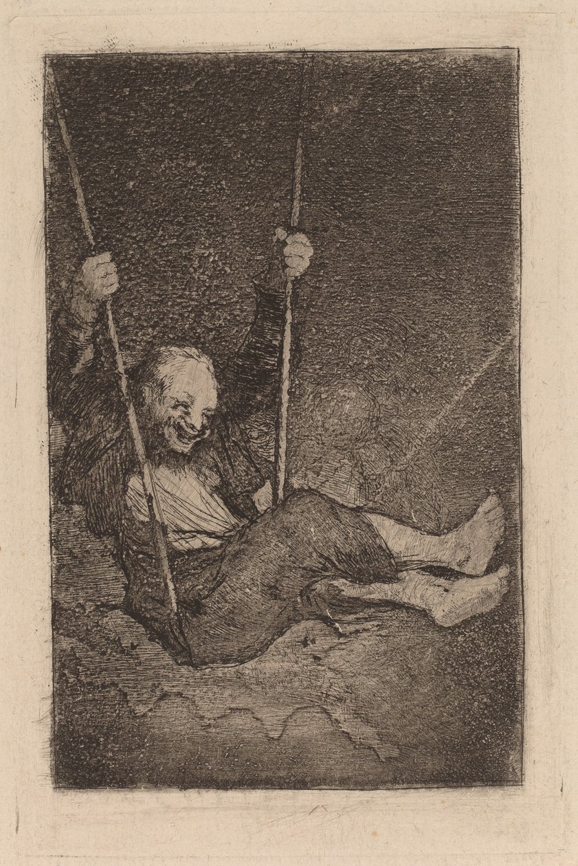 Stařec na houpačce od Francisco de Goya
