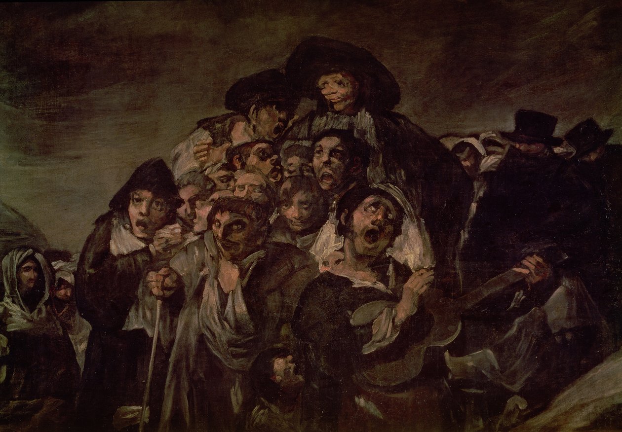 Pouť k bazénu San Isidro, detail, 1821 (detail 38639) od Francisco de Goya