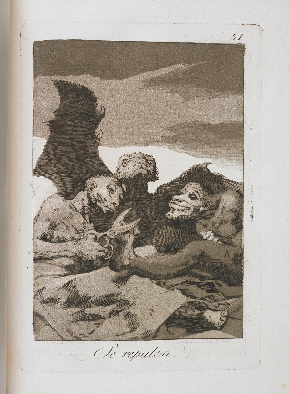 Deska z Los Caprichos, 1797-1798 od Francisco de Goya