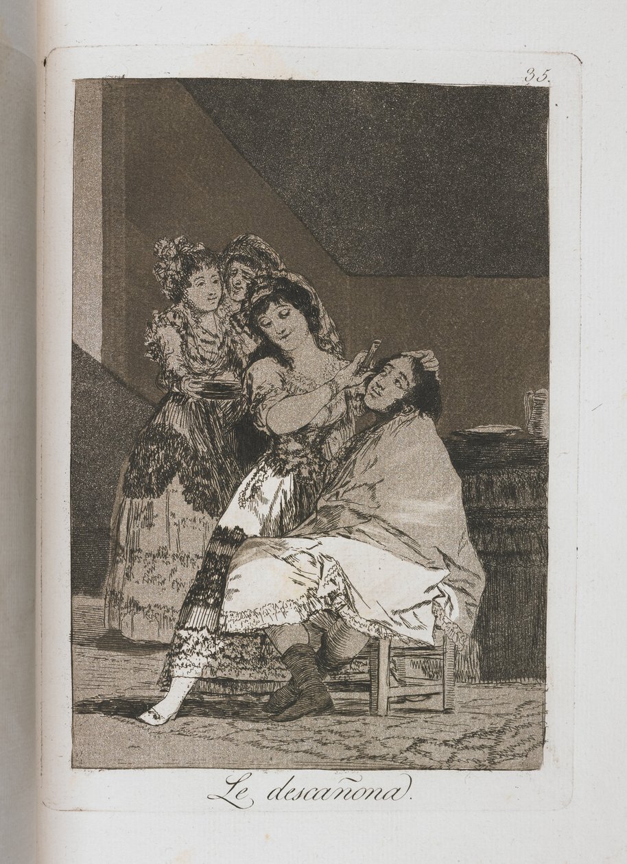 Talíř z Los Caprichos, 1797-1798 od Francisco de Goya