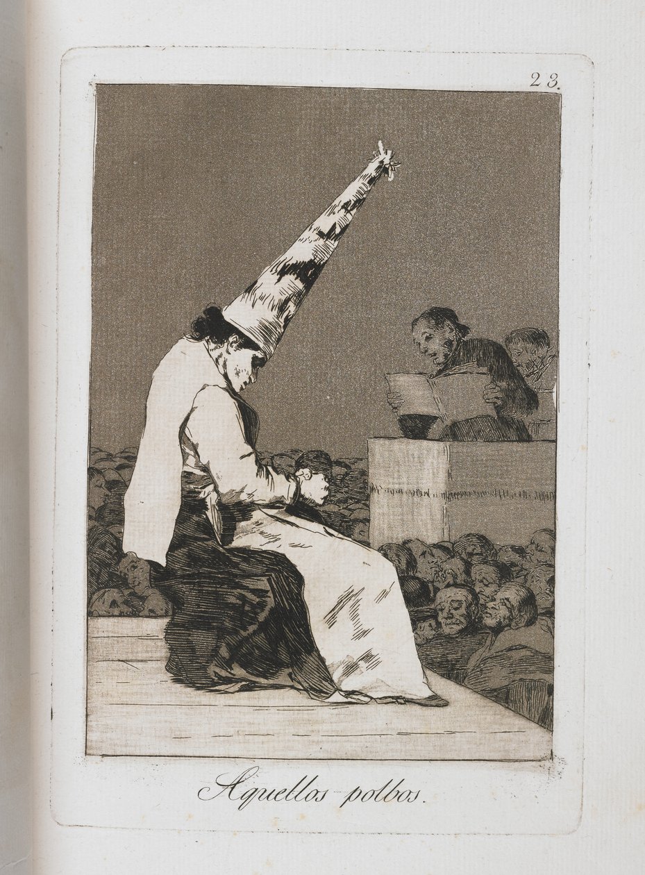 Talíř z Los Caprichos, 1797-1798 od Francisco de Goya