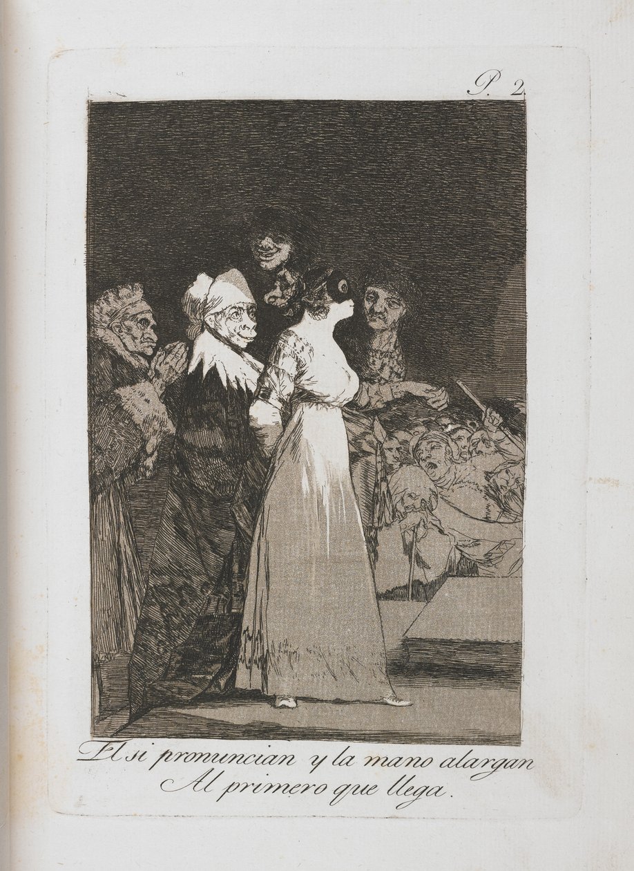 Talíř z Los Caprichos, 1797-1798 od Francisco de Goya