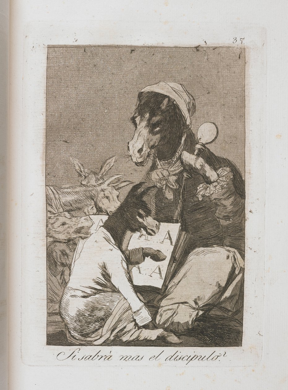 Deska z Los Caprichos, 1797-1798 od Francisco de Goya
