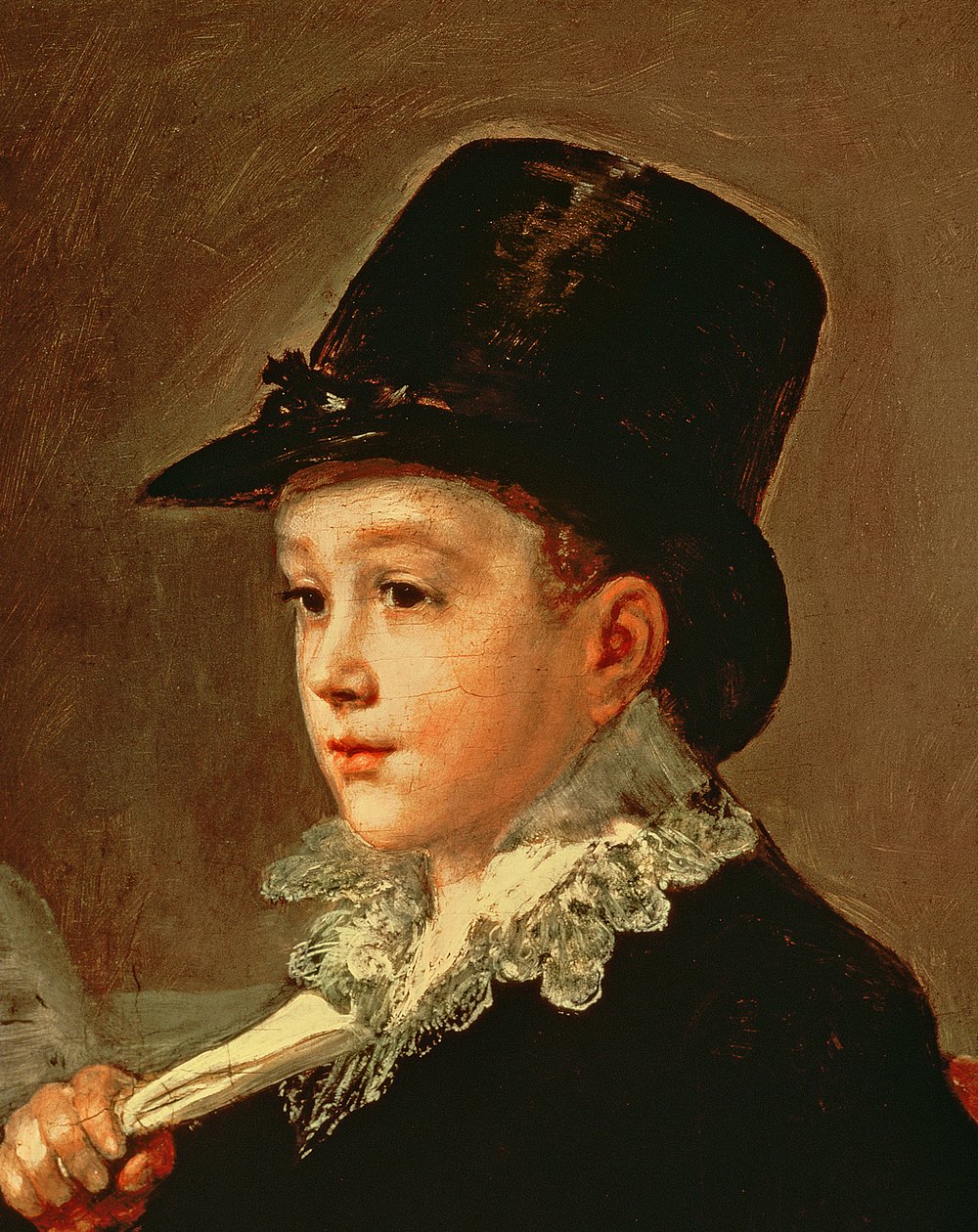 Portrét Marianita Goyi, umělcova vnuka, asi 1815 olej na plátně detail 52604 od Francisco de Goya