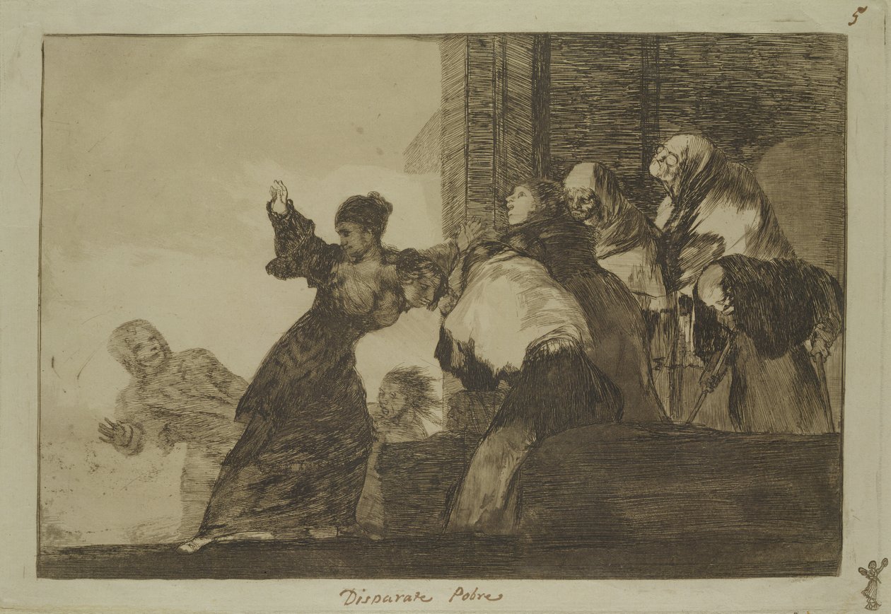 Přísloví 11 ze série Follies, kolem 1815-24 (lept a akvatinta na papíře) od Francisco de Goya