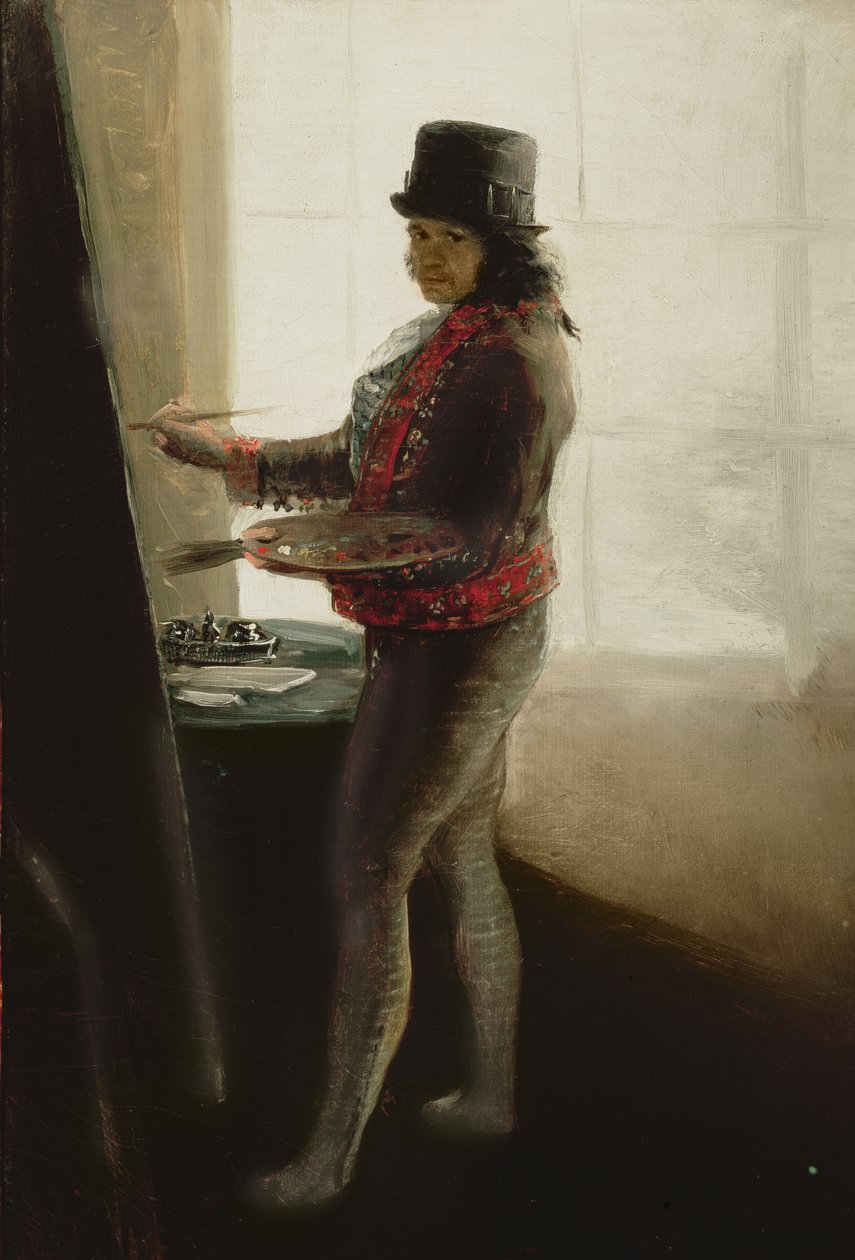 Autoportrét ve studiu, c.1790 od Francisco de Goya