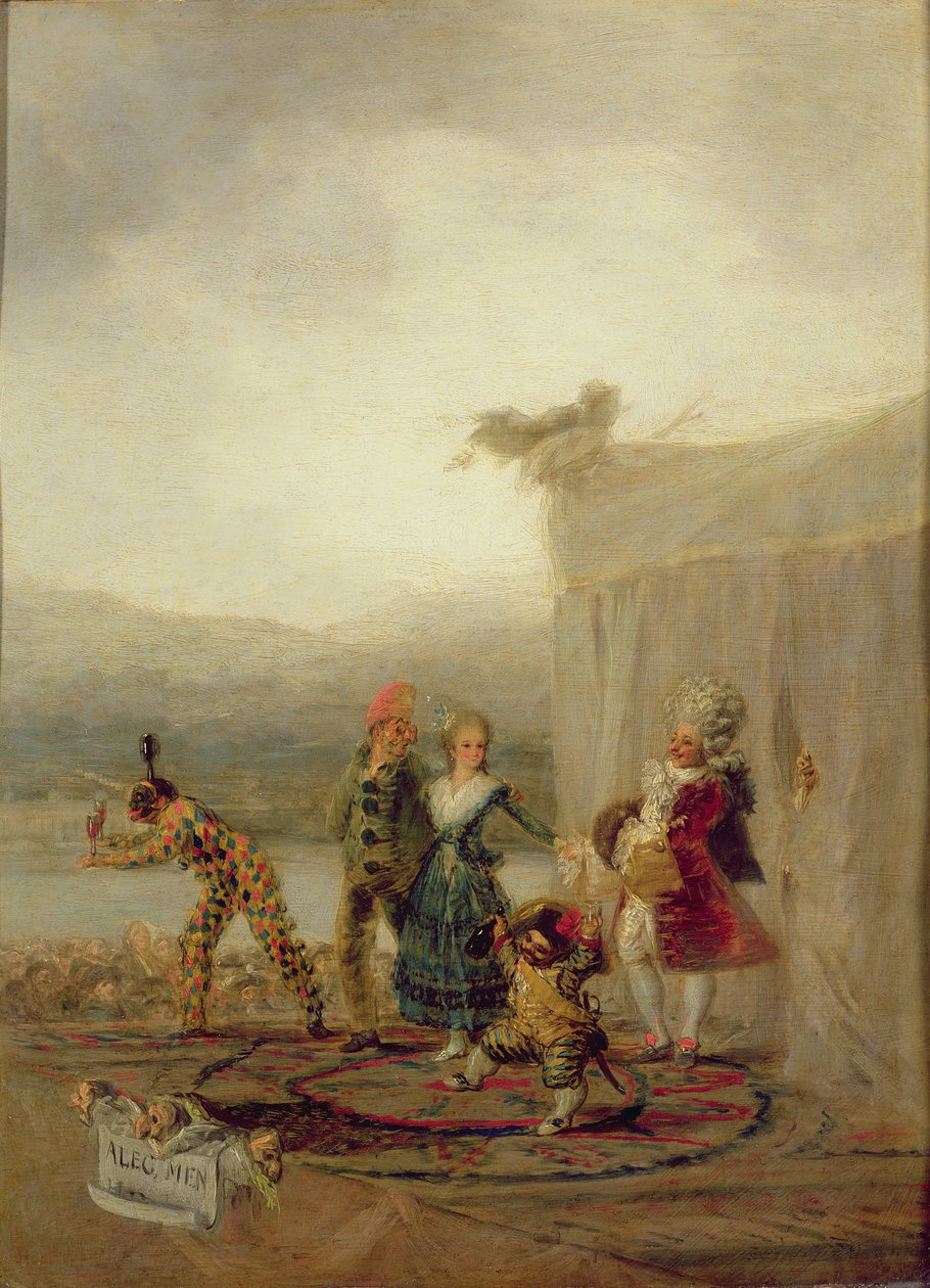 Strolling Players, 1793 (olej na plechu) od Francisco de Goya
