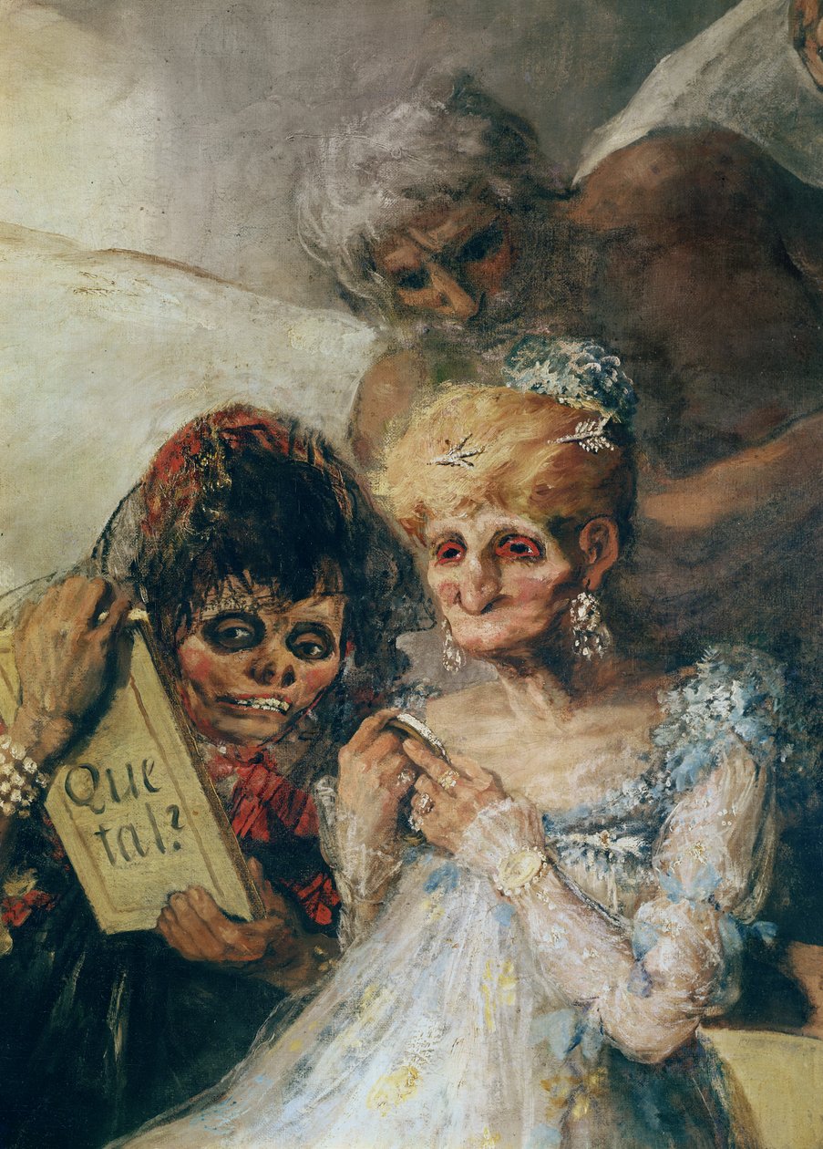 Detail tváří Staré ženy, 1808-1812 olej na plátně od Francisco de Goya